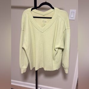 Aerie ribbed green pullover (S)
